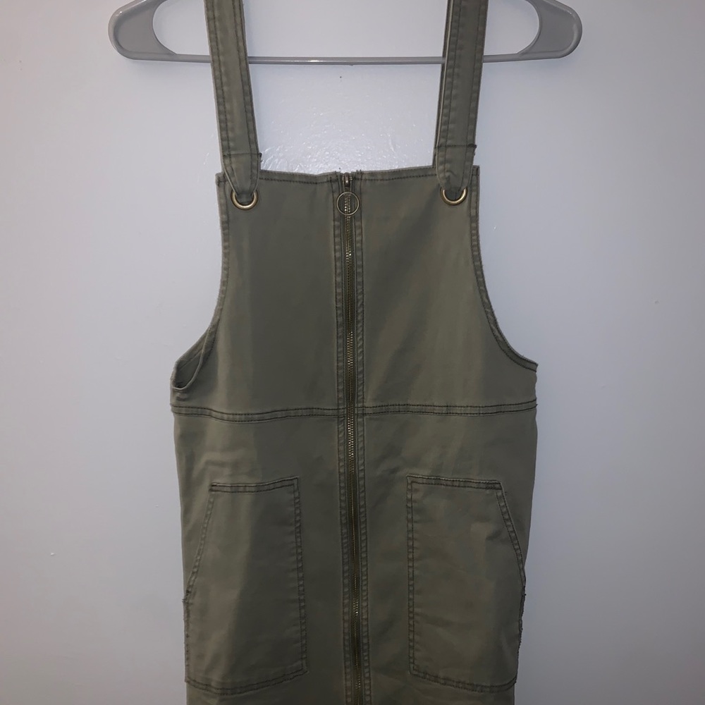 Green overall dress